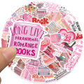 50PCS Pink Smut Bookish Reader Love Cute Girls Sticker Aesthetic Decoration for Kindle Ipad Phone Laptop Diary Decor Sticker. 
