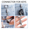 2X Titanium Quick Release Keychain,Detachable Key Ring Pull Apart Keychain,Key Holder Accessory for Bag/Purse/Belt. 