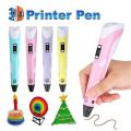 3D Pen For Kids 3D Drawing Pen for Kids 3D Printing Pen for Kids - Free 3 meter Filament,Holder and Cable-  Printing Doodler Pen with LCD Screen For Arts Crafts Educational Learning Toys For Kids - Craft Drawing Painting Pen. 