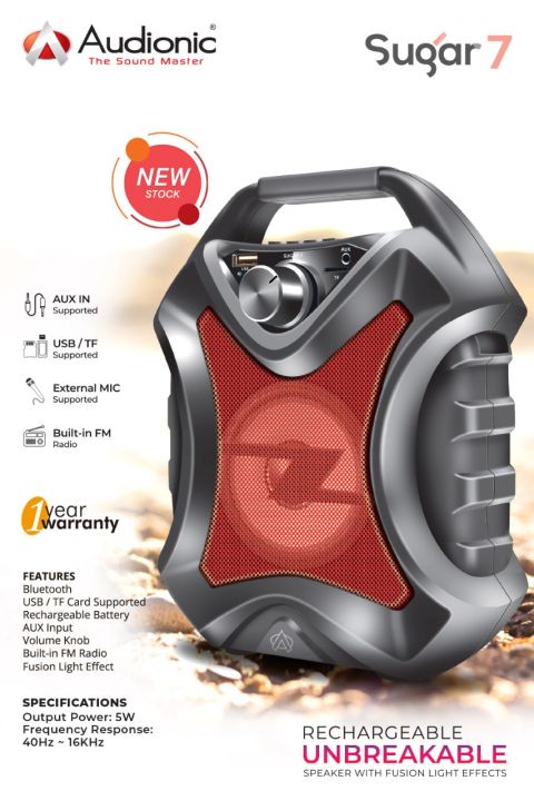 AUDIONIC SUGAR 7 - (01 year Brand Warranty)