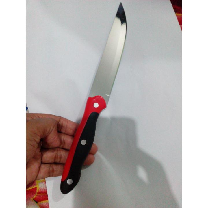 1 pcs 10 inch original stainless steel kinfe with Red and Black Handle kitchen knife  cooking knife premium quality  knives