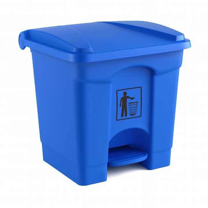 Pedal Operated Dust Push Bin, 35L Capacity, Foot Control Design, Hands-Free Waste Management Solution, Push Pedal Bin for Hygienic Waste Management