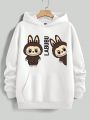 Labubu Printed Girls and Women Printed Kangaroo Hoodie with Drawstring Pocket, Long Sleeve, Winter Wear, Export Quality. 