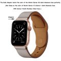 Leather Watch Band For Apple Watch Ultra 49mm&Watch Ultra 2 49mm / Series 9&8&7 45mm / SE 3&SE 2&6&SE&5&4 44mm / 3&2&1 42mm. 
