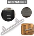 6 inch Stainless Steel Cabinet Handles, Brushed Nickel Kitchen Hardware Drawer Pulls, T Bar Drawer Pulls,  Interior Door Handles for Cabinets, Cupboard, Pack Of 4, 10 And 20.. 