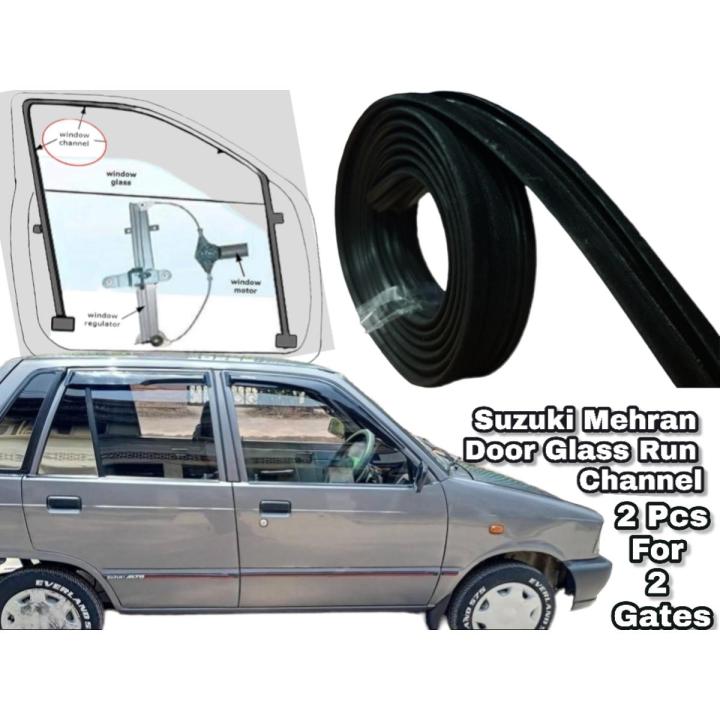 Door Glass Channel For Suzuki Mehran 2 Pc For 2 Gates  Special Soft Rubber Channels Window run channel Window Rail Rubber Window Glass Track