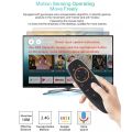 Voice Remote Air Mouse, 2.4G Wireless Infrared Remote Control 6 Axis Gyroscope and IR Learning, Air Fly Mouse with Voice Input for Android TV Box/Smart TV/HTPC/Projector. 