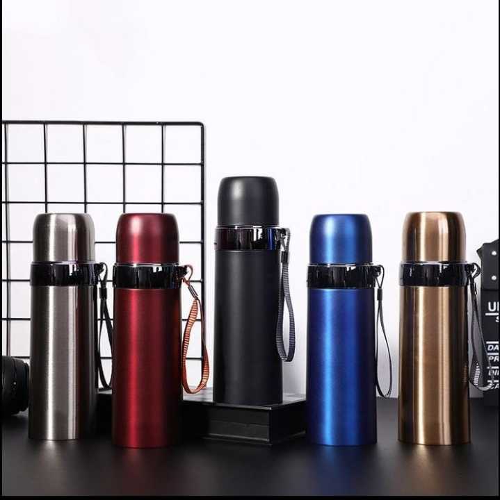 ORIGINAL Imported  500 ml  Stainless Steel Thermos Flask Water Bottle , Pretty and Simple Look , Supreme Quality Hot & Cold Water Bottle High Quality Imported Smart Collection for Sports, Gym, Travel, School & Office