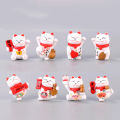 1PCS PVC Mini Lucky Cat Decoration Home Decor Kawaii Lucky Cat Maneki Neko Ornaments Creative Toy Miniature Figurines For Gift. 