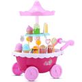Sweet Candy Shopping Cart 39 Pieces Battery Operated Ice Cream Trolley Set Pretend Play toy for Kids. 