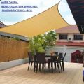 Beige color Sun shade net ,high quality, with hooks on every 3 feet distance on sides and double stitched edge to edge borders with cotton nawar.. 