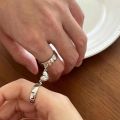 2Pcs Set Magnet Heart Rings for Lovers Simple Adjustable Couple Rings Minimalism Ring Sets Jewelry Weeding Gifts, Couple Rings , Couple Magnetic Ring,Adjustable Ring,Ring Set, Gift for Partner, Affordable Jewellery. 