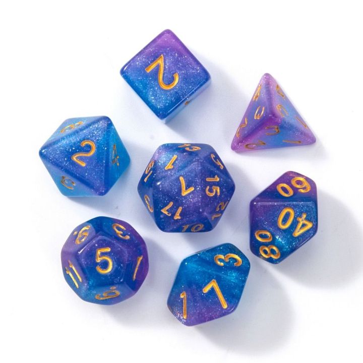 7Pcs/set Gift 7-Die D4 D6 D8 D10 Polyhedral Dice Table Game Game Dice DND Dice