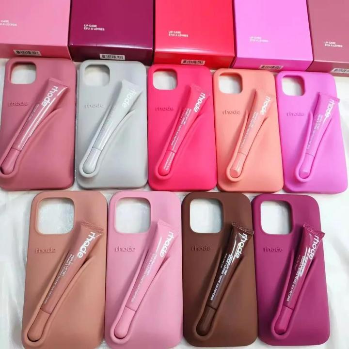 Rhode%20Case%20for%20iPhone%2015%2016%20Pro%20Max%2014%20Plus%2013%2012%2011%20ProMax%20Lipstick%20Soft%20Silicone%20Portable%20Lip%20Gloss%20Holder%20Ins%20Hot%20Cover%20Funda%20-%20Image%202