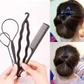 Hair Styling Tools For Girls- Braid Tool, Pony Tail, Bun, Twists Makers Hair Styling Accessories. 
