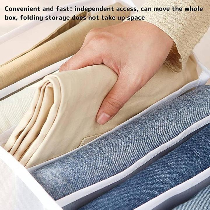 7 Grids Foldable Drawer Clothes Storage Boxes,  1 Piece.