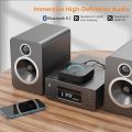 1Mii B06 Plus Bluetooth Receiver, HIFI Wireless Audio Adapter, Bluetooth 5.0 Receiver with 3D Surround aptX Low Latency. 