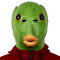 Green Fish Head Mask Halloween Funny Cosplay Costume Mask Unisex Adult Carnival Party Headdress Props. 