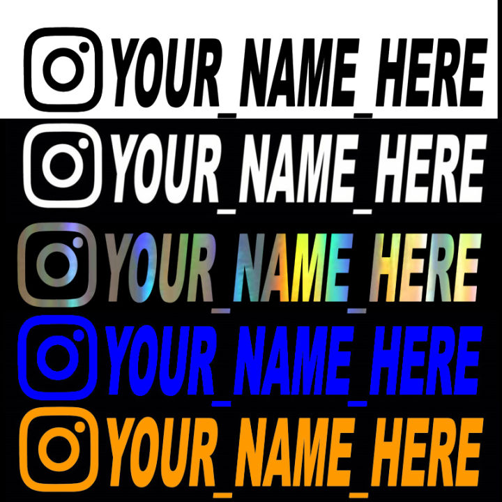 Personalized Instagram Car Sticker Vinyl Decals Motorcycle Car Stickers