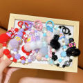 Cartoon Plush Ball Beads Pendant Mobile Phone Chain Lanyard Cute Keychains Hanging XINYAN. 