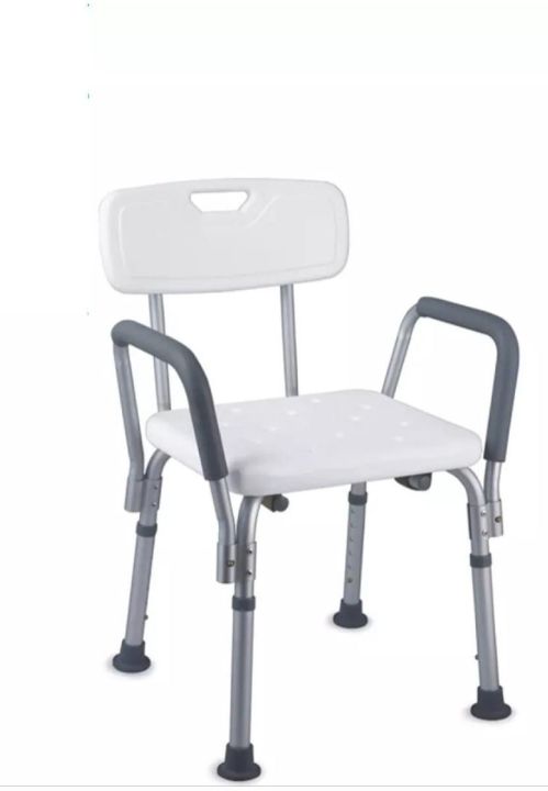 Shower chair (with arms) Bath stool | Bath chair Imported Height adjustable and Folding With Arms EUNOIA