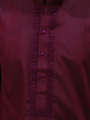 MSK22 Men's Chambray Kameez Shalwar Stitched Suit Maroon. 