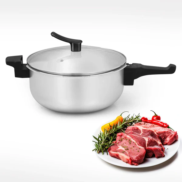 AR Heavy Weight Aluminum Cooker with Double Lid – 5L to 11L | High-Performance Pressure Cooker