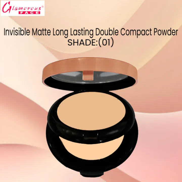 Glamorous%20Face%20Invisible%20Matte%20Long%20Lasting%20Double%20Compact%20Powder%20(Shade:01)%20-%20Image%202