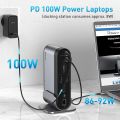 Baseus Docking Station, 16-in-1 USB C Hub to Display on 4 Monitors, 2 HMDI, 2 DP, 2 USB-C Ports, 3 USB3.0 Ports, 1000Mbps LAN Port, MicroSD/TF Card Reader, Compatible with Windows and MacOS Laptops. 