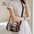 LouisWill Women's Bag Shoulder Bag Cross-body Messenger Bohemian Style Splicing Contrast Design Multi Layer Pocket Large Capacity Retro Printing Adjustable Shoulder Straps Zipper Inner Pocket. 