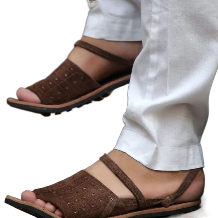 lates peshawari bugti/balochi chappal sandal BROWN color shoes