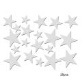 20Pcs/Set Star Shape Mirror Wall Stickers Wallpaper Home Bedroom Ceiling Decor. 