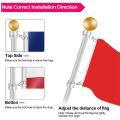 2 Pcs Flag Pole Rings Flag Pole Clips Flag Mounting Rings 1 Inch. 