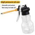 Transparent Clear Oil Can Oil Pump Can High Pressure Oiler Grease  250ML Hand Tools Lubricator. 