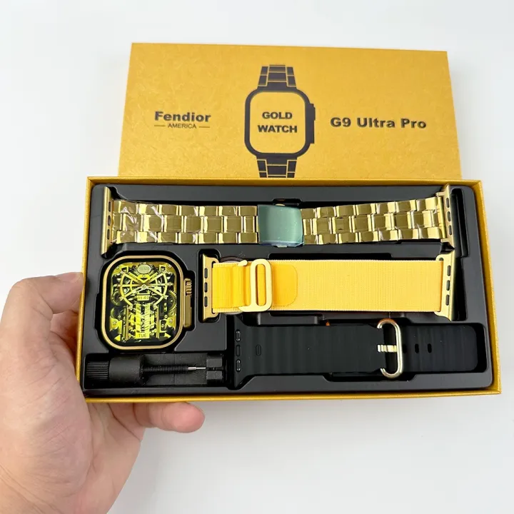 G9%20Ultra%20Pro%20Smart%20Watch%20(Golden%20Edition)%20-%2049MM%20Ultra%20Series%208%20-%20NFC%20-%20Bluetooth%20Call%20-%20Customize%20Wallpaper%20-%20Wireless%20Charging%20-%20Real%20Screws%20and%20Straps%20Locks%20-%203%20Beautiful%20Straps%20-%20Image%204