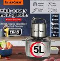 Premium - Quality Multi-Function Food Processor 3L & 5L Capacity - Stainless steel bowl with 3-Speed Control 4-Sharp Blade - Meat Chopper - Professional Meat Qeema Grinder Mixer Machine & Hand Blender - Household Electric Food Grinder - Kitchen Appliances. 