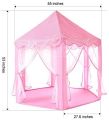 Sumbababy Princess Castle Tent for Girls Fairy Play Tents for Kids Hexagon Playhouse with Fairy Star Lights Toys for Children or Toddlers Indoor or Outdoor Games (Pink). 