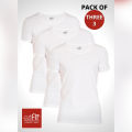 EziFit Premium Combed Cotton U-Neck Short Sleeve Vest For Men (PACK of THREE 3). 