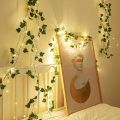 Luminous Ivy Garland -15 Feet Artificial Leaves Decorations- Plug-Operated LED Lights for an Enchanting Glow for Indoor & Outdoor Use. 