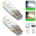 Portable USB LED Book Lights 3 LEDs Bulb 5V Power Input White/Warm White Light USB Night Light For Power Bank PC Laptop Notebook. 