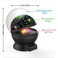 Rotating Night Light Projector Starry Sky Moon Projection Lamp Galaxy Night Lamps Christmas Lights For Kids Gif. 