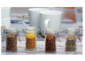 3 oz Small 6 pieces Glass Jars With Airtight Lids, Glass Spice Jars - Leak Proof Rubber Gasket and Hinged Lid for Home and Kitchen, Small Glass Containers with Lids for Party Favors (12 Pack). 