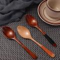 Mixing Stirring Elegant Dinnerware Wooden Tableware Soup Spoons Kitchen Utensil Cutlery Scoop. 