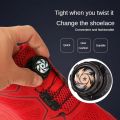 1Pair Simple Versatile Rotating Metal Wire Swivel Automatic Buckle Rope Sneaker ShoeLaces for Kids Adult No Tie Shoe Laces Quick Lock Shoestrings. 