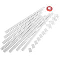 One-Cord Channel Cable Concealer - CMC-03 Cord Cover Wall Cable Management System - 125 Inch Cable Hider Raceway Kit. 