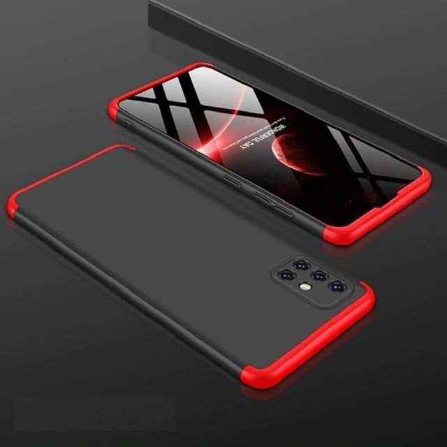 Samsung Galaxy A31 Mobile Phone Back Cover Case Full Coverage 360 Protection GKK Branded - Red & Black