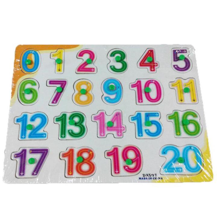 Wooden Numbers Puzzle Educational Toy for Kids