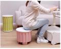 2 pc Storage Stool Plastic Large Capacity Stackable Storage Box Footstool Seat. 