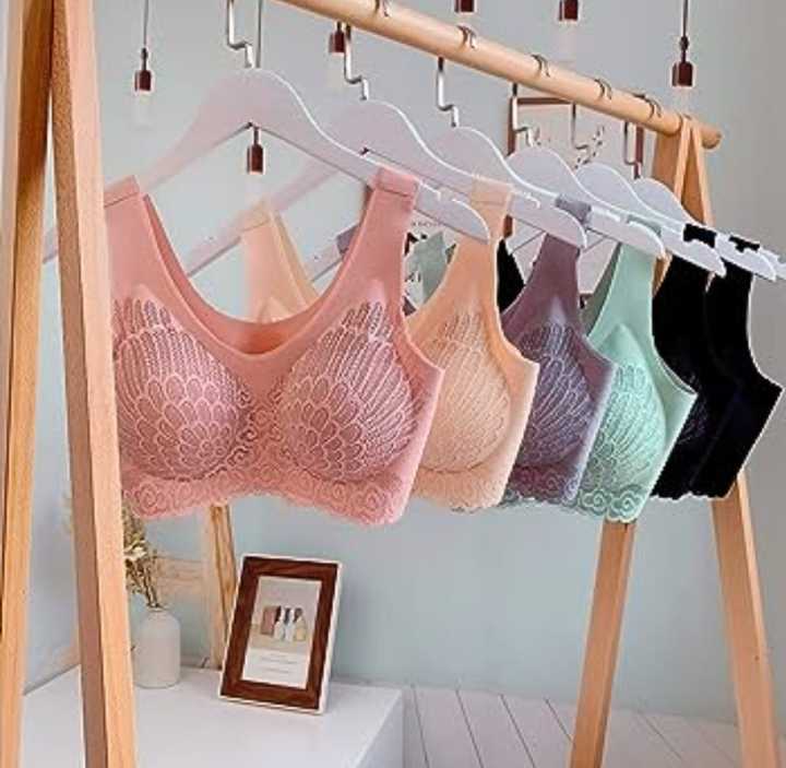 Breathable Lace Traceless Sports Vest Comfortable Gathering Women's push up Bra 1pic