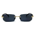 Eldorado Rimless Sunglasses Rectangle Fashion Popular Women Men Shades Small Square Sun Glasses For Female Male Summer Traveling Oculos | Leopard Head Sunglasses. 